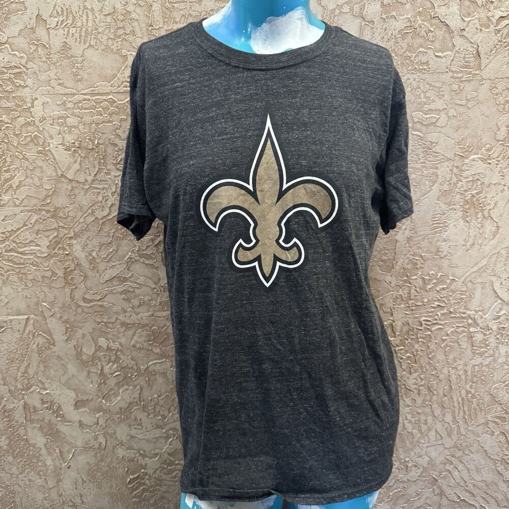 New Orleans Saints Fanatics T-Shirt Large Black Flyer De Lis Bilal 06